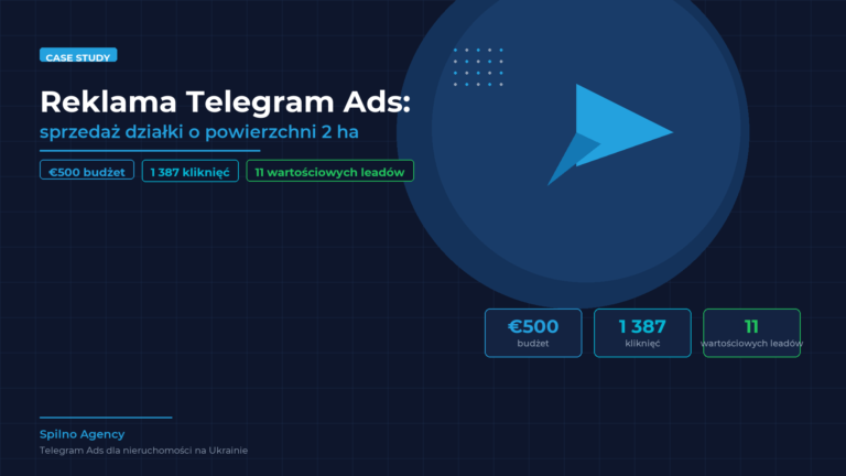 Reklama w Telegram Ads: sprzedaż działki o powierzchni 2 ha
