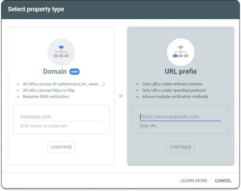 How to add a site to Search Console