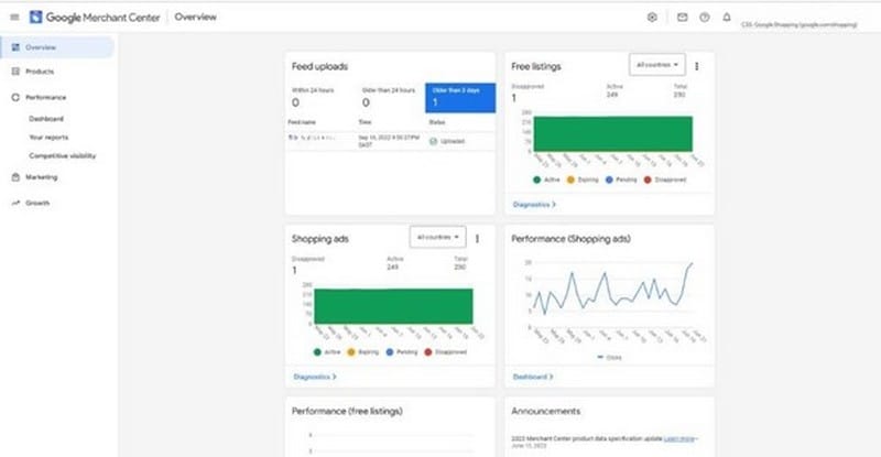 Website requirements in Google Merchant Center