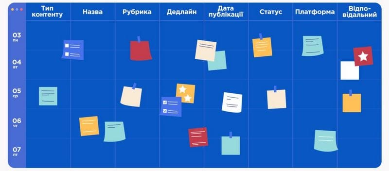 шаблон контент-плана