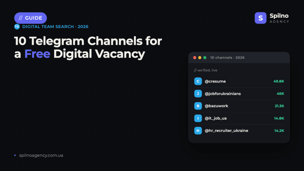 10 Telegram channels to post a digital job vacancy for free · Spilno Agency