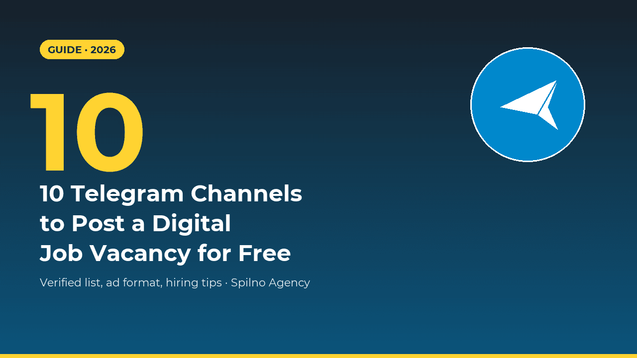 10 Telegram channels to post a digital job vacancy for free · Spilno Agency