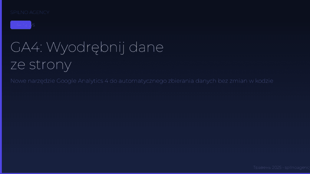 GA4 nowe narzędzie Extract data from your page
