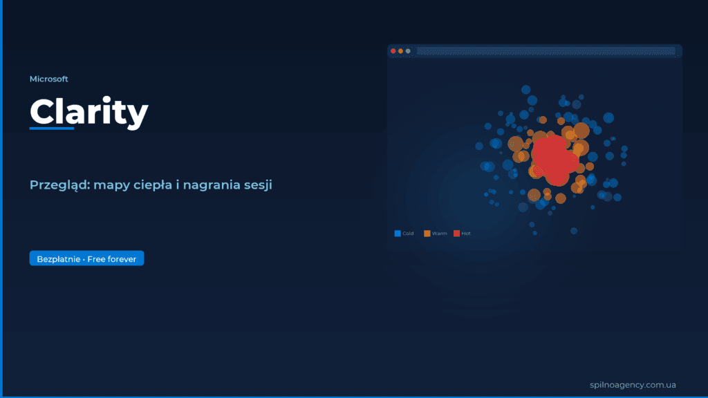 Microsoft Clarity: przegląd narzędzia — mapy ciepła i nagrania sesji — Spilno Agency