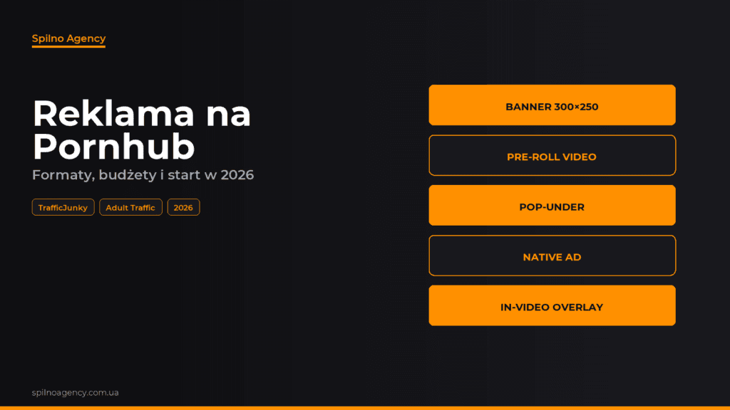 Reklama na Pornhub w 2026: formaty i TrafficJunky — okładka