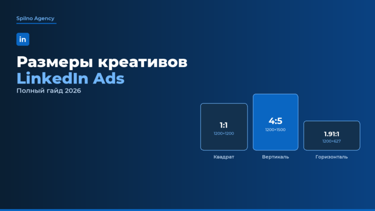 Размеры креативов LinkedIn Ads 2026 — обложка