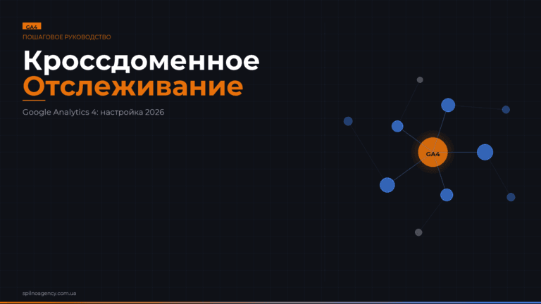 Кроссдоменное отслеживание в Google Analytics 4: настройка 2026 — обложка