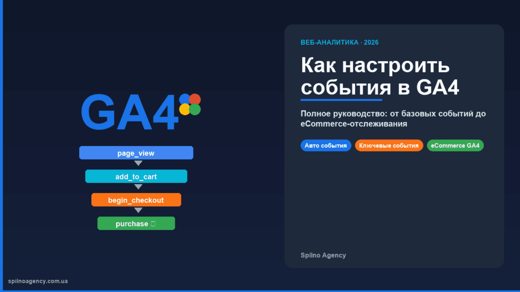 Как настроить события в Google Analytics 4 — обложка 2026