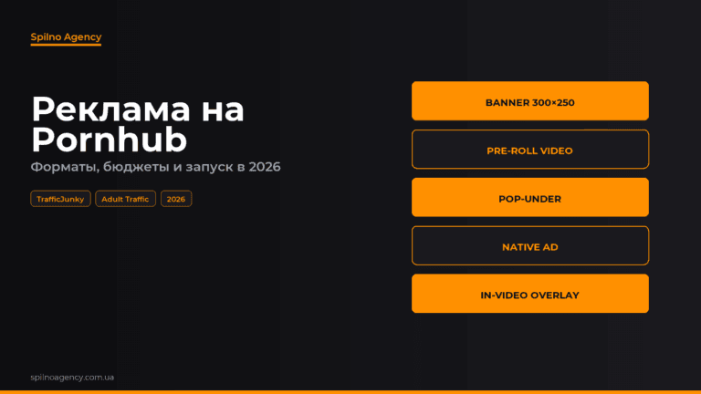 Реклама на Pornhub в 2026: форматы и TrafficJunky — обложка