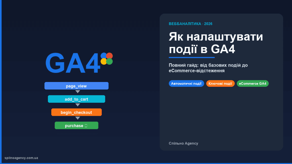 Як налаштувати події в Google Analytics 4 — обкладинка 2026