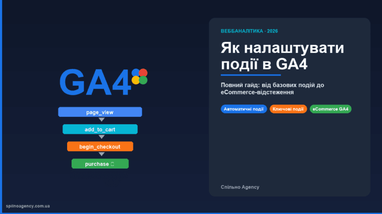 Як налаштувати події в Google Analytics 4 — обкладинка 2026