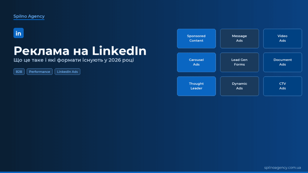 Реклама на LinkedIn у 2026: формати — обкладинка