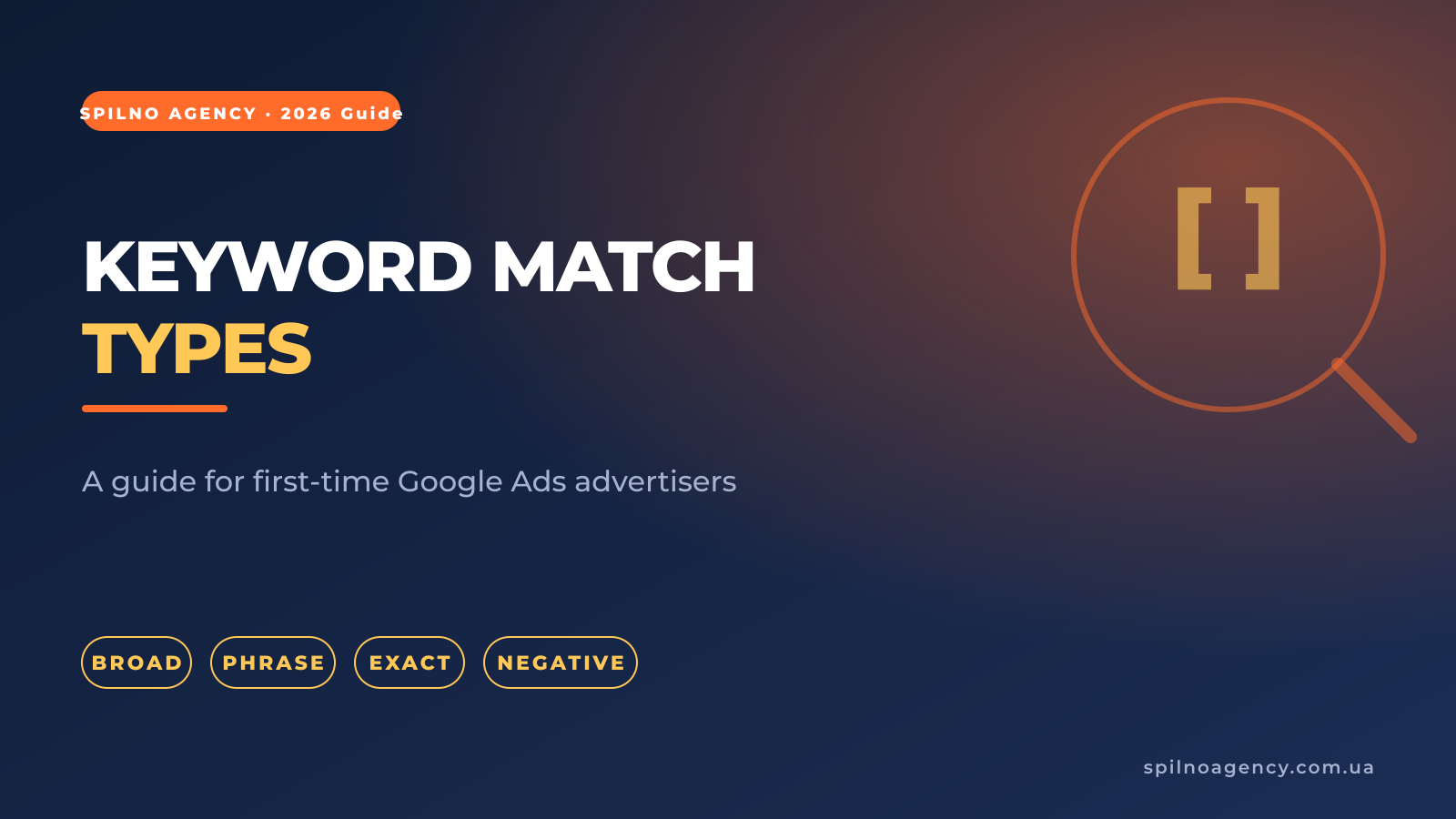 Google Ads keyword match types — 2026 guide