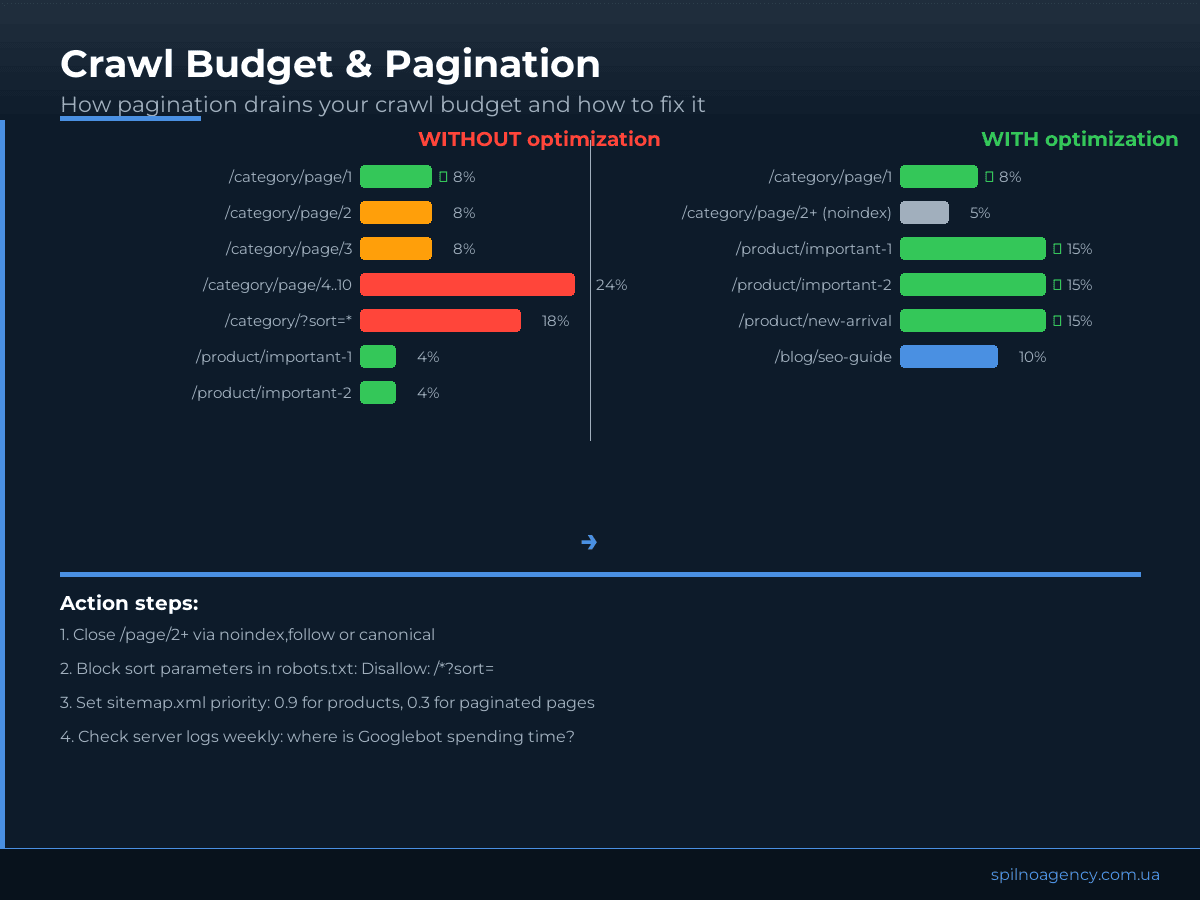 Crawl Budget & Pagination: Before and After Optimization
