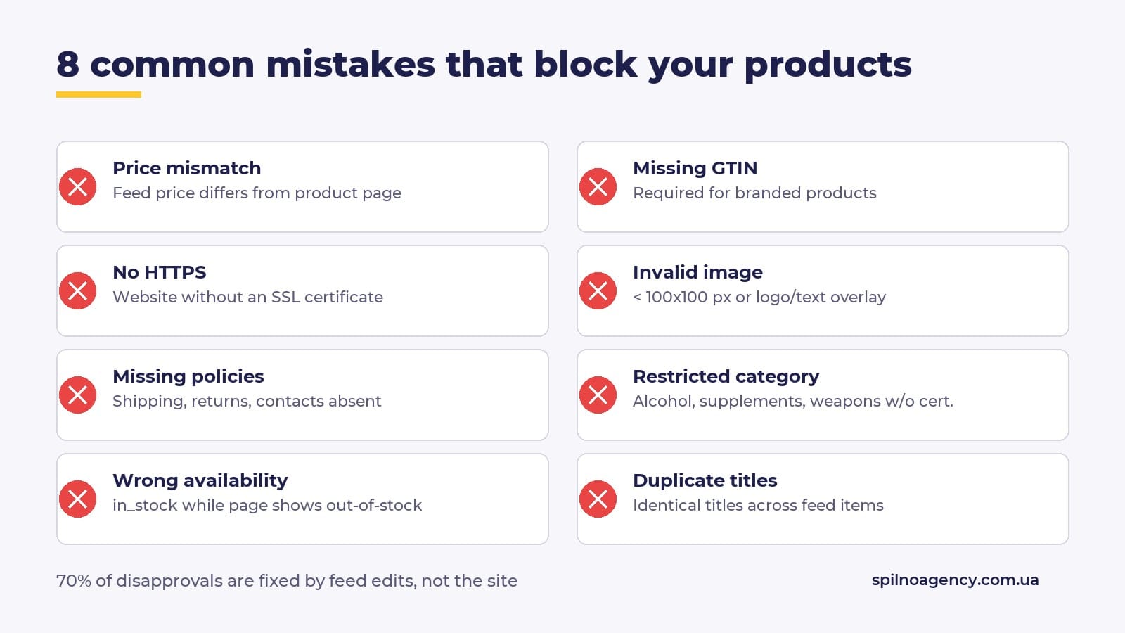8 common Google Merchant Center mistakes