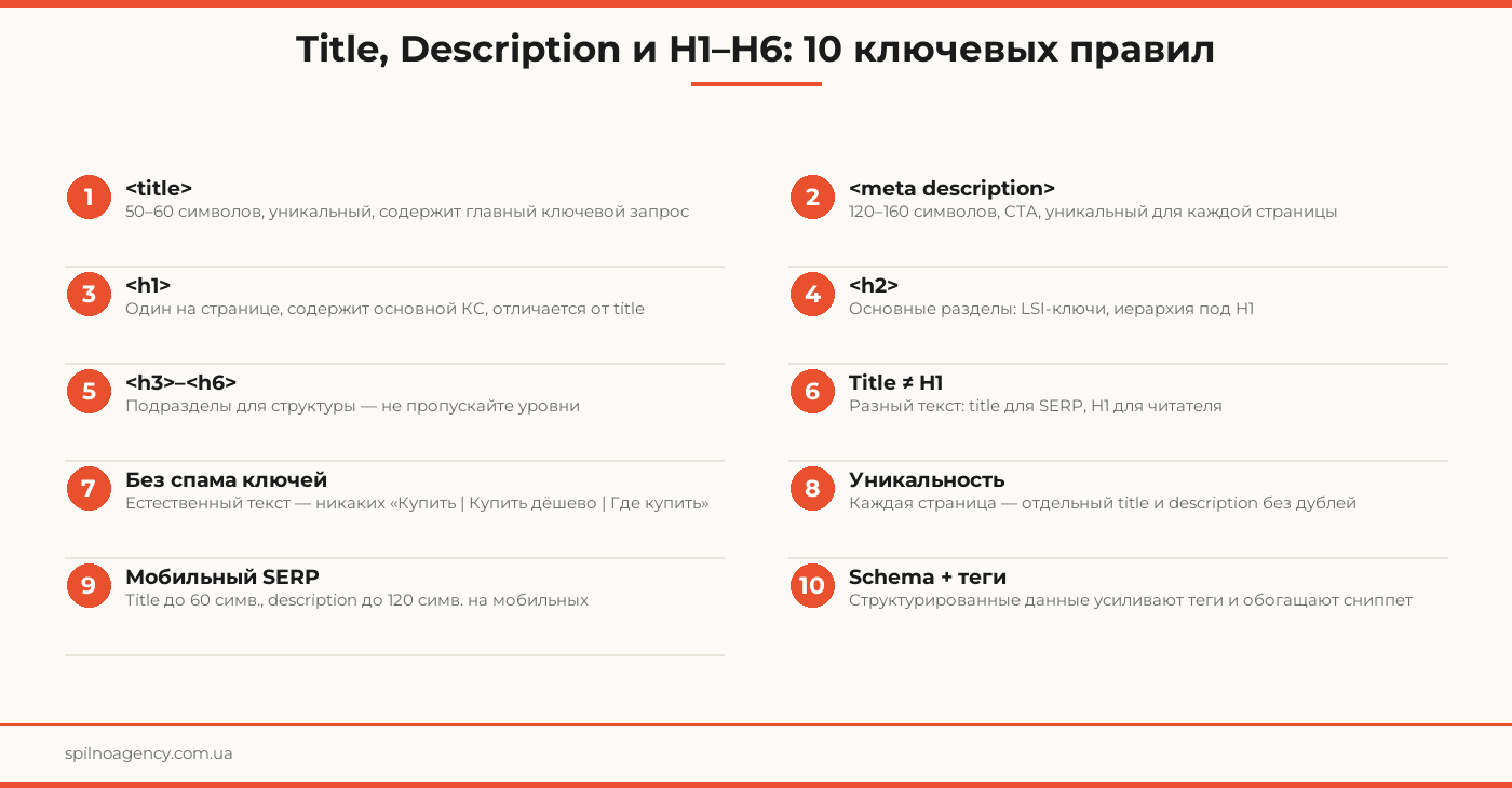 тег title description h1 seo