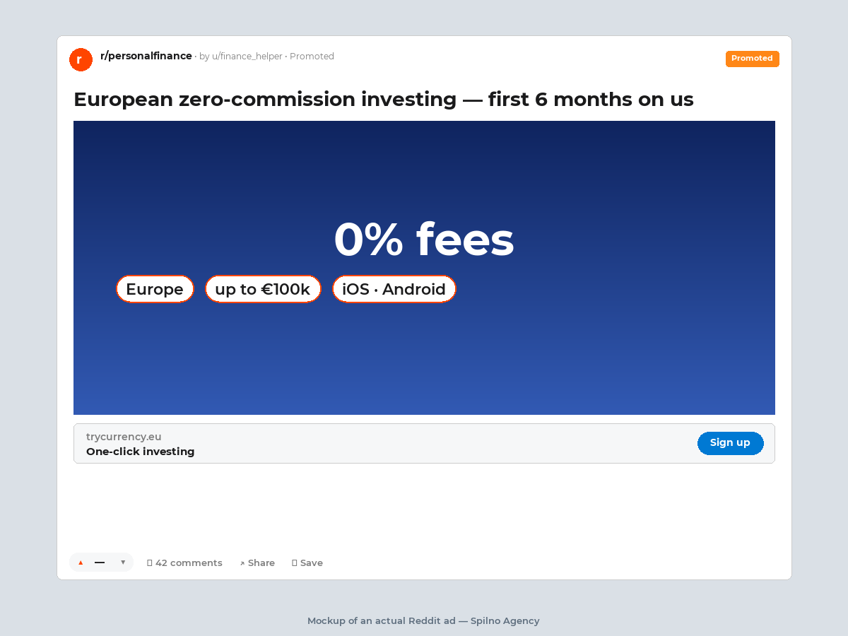 Reddit Image Ad mockup