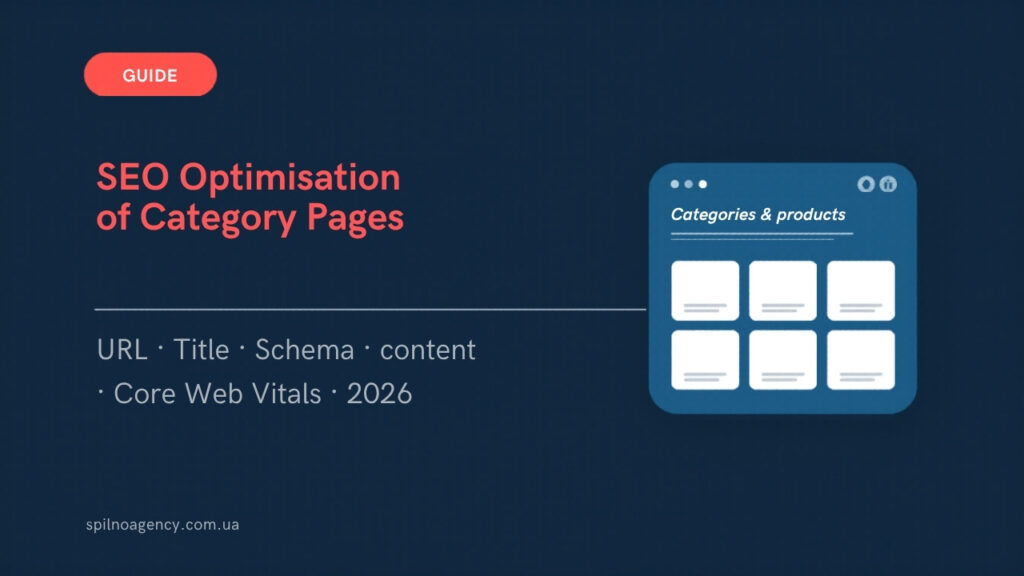 SEO Optimisation of Product Category Pages — article cover · Spilno Agency