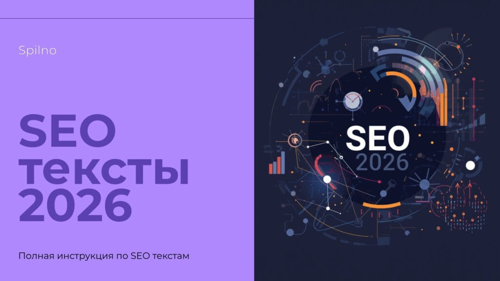SEO тексты 2026 — обложка | Spilno Agency