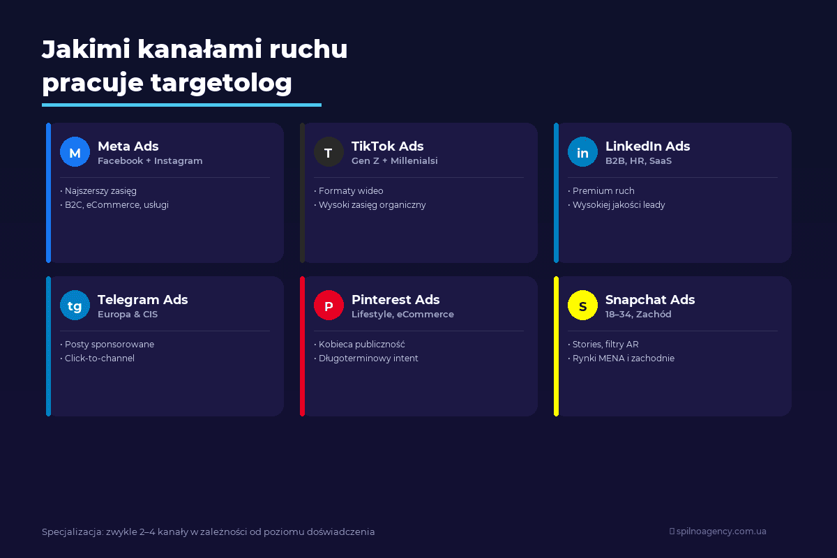 kanały ruchu targetologa