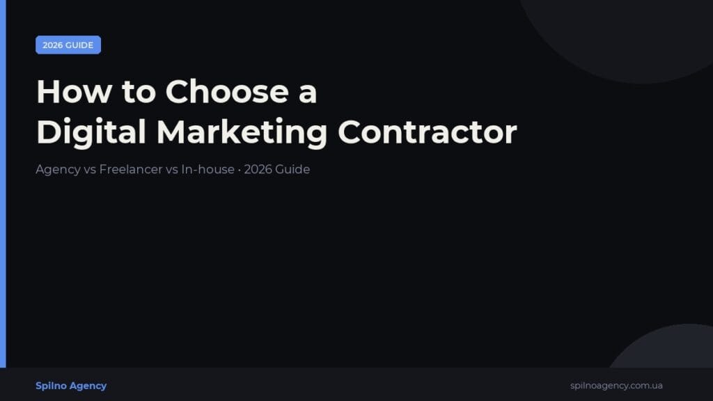 How to Choose a Digital Marketing Contractor — Guide 2026