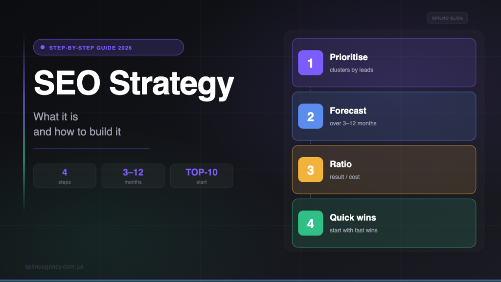 SEO strategy: what it is and how to build one — Spilno Agency cover