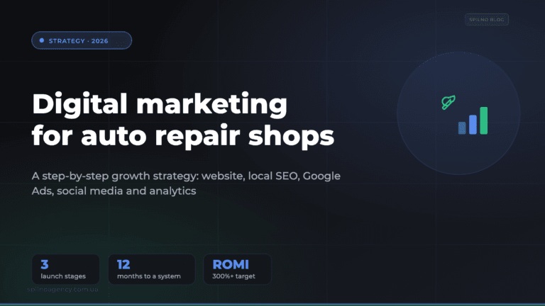 Digital marketing strategy for auto repair shops — Spilno Agency cover