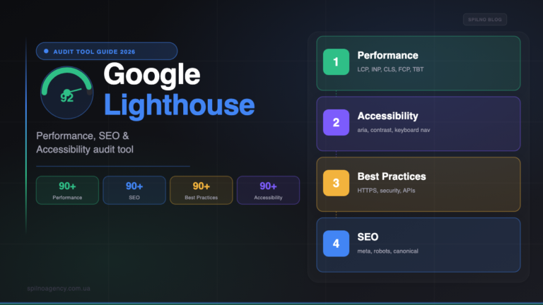Google Lighthouse: what it is and how to use it in 2026 — Spilno Agency cover