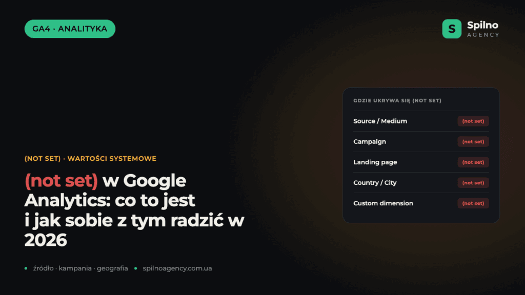 (not set) w Google Analytics: co to jest i jak sobie z tym radzić w 2026 roku
