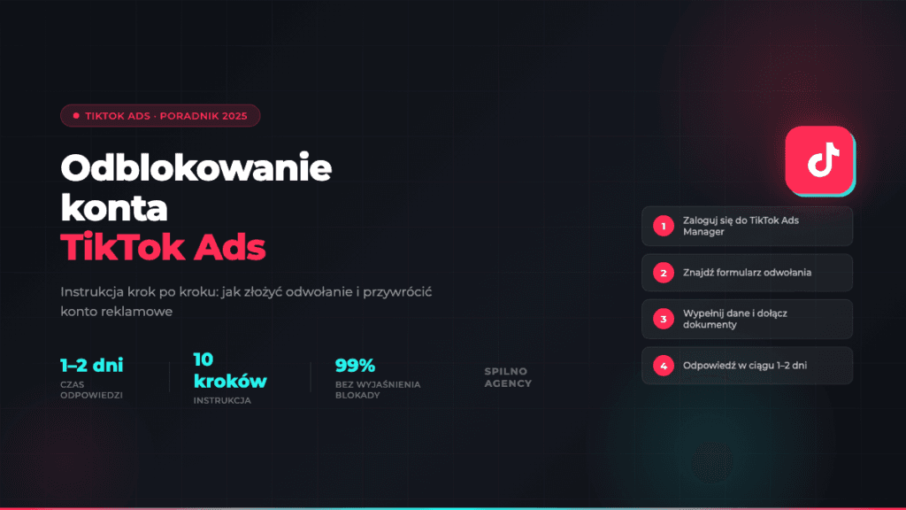 Odblokowanie konta TikTok Ads — okładka