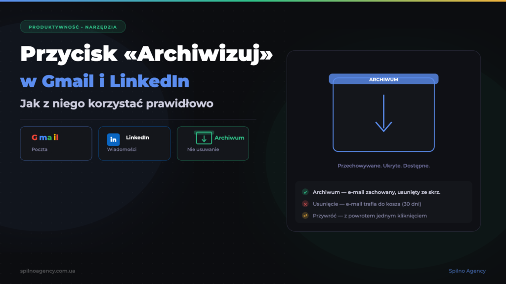Przycisk Archiwizuj w Gmail i LinkedIn — jak korzystać poprawnie