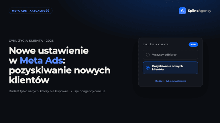 Nowe ustawienie w Meta Ads: „Pozyskiwanie nowych klientów” na poziomie zestawu reklam