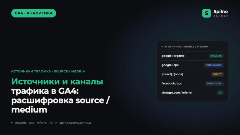 Источники и каналы трафика в GA4: полная расшифровка source / medium