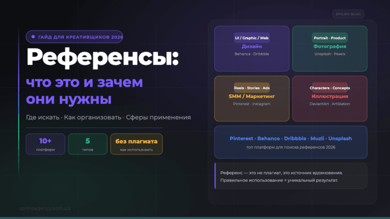 Референсы: что это такое, почему важны и где искать — обложка Spilno Agency