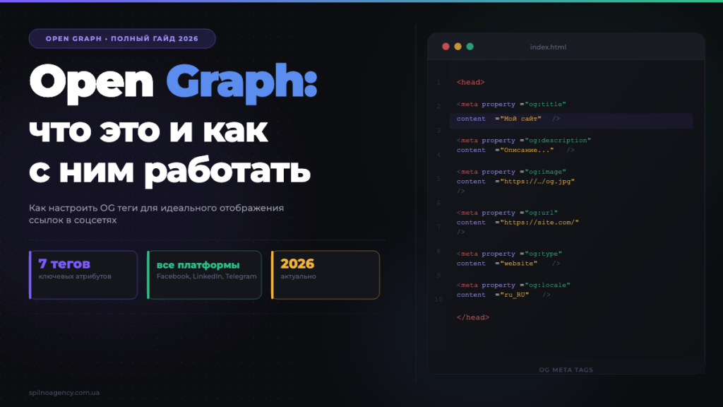 Open Graph теги — полный гайд 2026