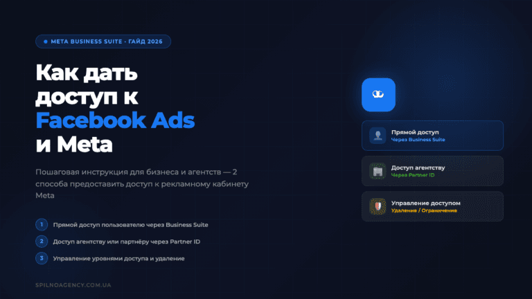 Как предоставить доступ к Facebook Ads и Meta Business Suite — Гайд 2026