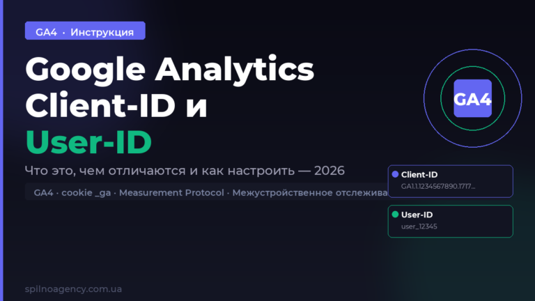 Google Analytics Client-ID и User-ID: инструкция настройки 2026 — Spilno Agency