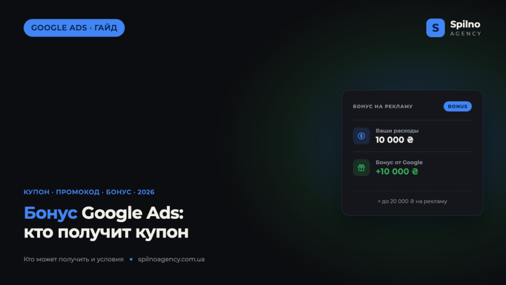 Бонус Google Ads: кто может получить купон и какие условия в 2026 году