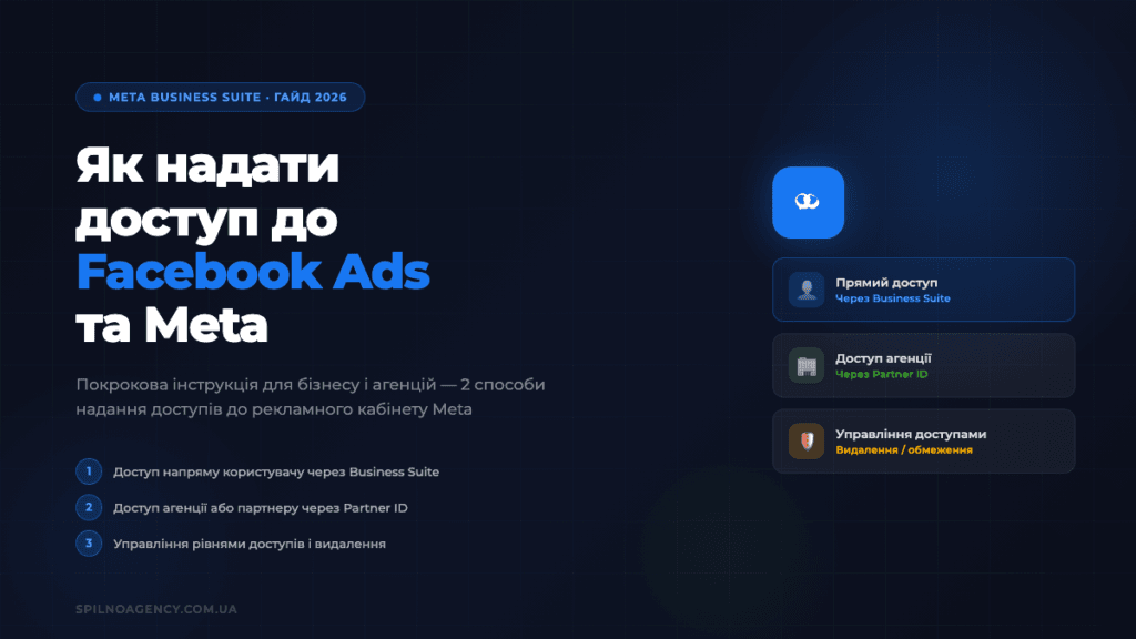 Як надати доступ до рекламного кабінету Facebook та Meta Ads — інструкція 2026