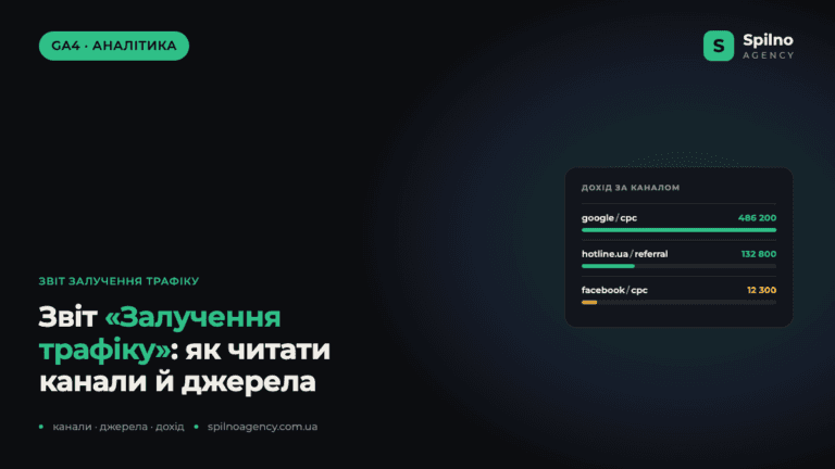 Звіт «Залучення трафіку» в GA4: як читати канали й джерела — головний звіт маркетолога
