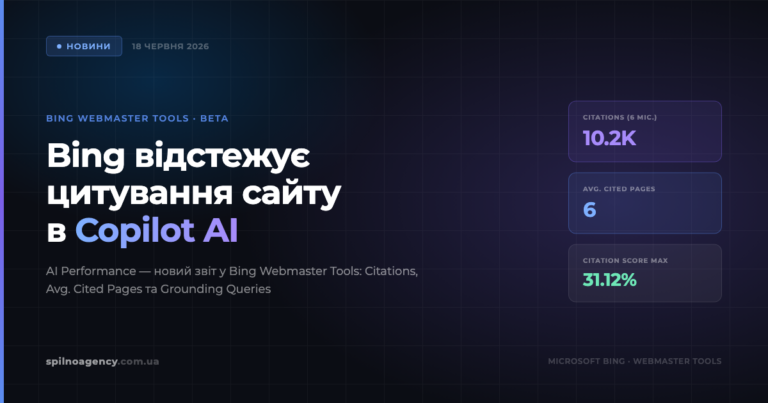 Bing відстежує цитування сайту в Copilot AI — AI Performance звіт у Bing Webmaster Tools