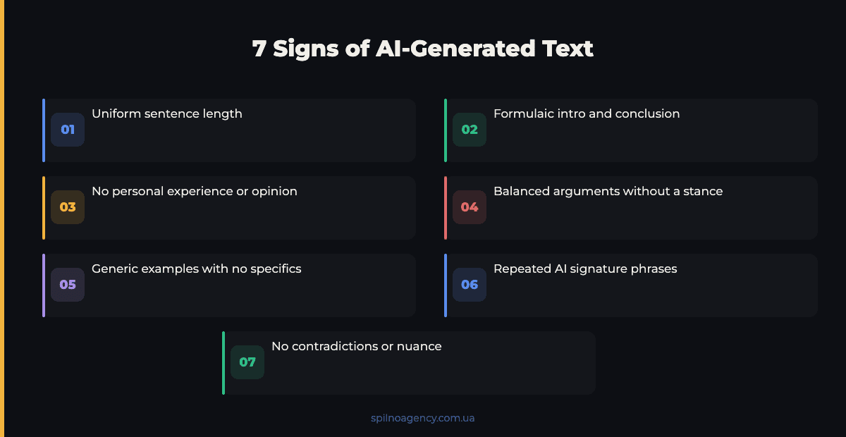 7 signs of AI-generated text