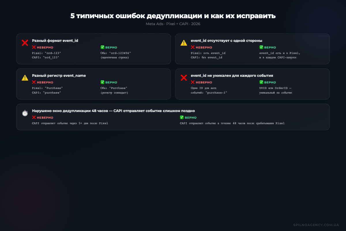 5 типичных ошибок дедупликации Meta Ads и как их исправить