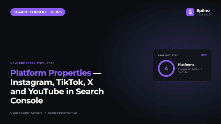 Google Search Console Adds Platform Properties for Instagram, TikTok, X and YouTube