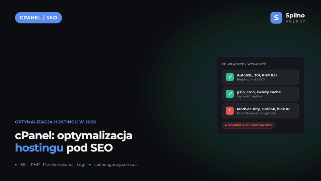 cPanel a SEO: jak zoptymalizować hosting pod wyszukiwarki w 2026 roku