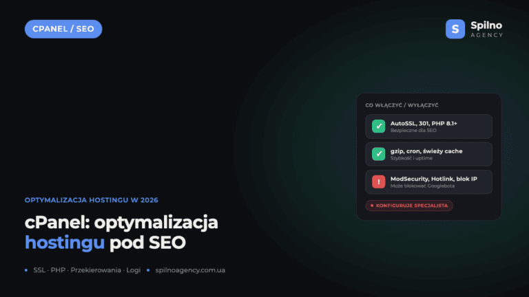 cPanel a SEO: jak zoptymalizować hosting pod wyszukiwarki w 2026 roku