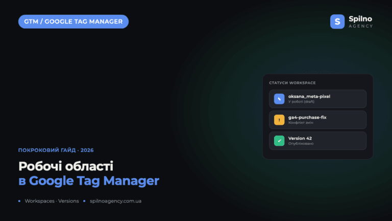 Робочі області в Google Tag Manager: навіщо потрібні і як з ними працювати у 2026 році