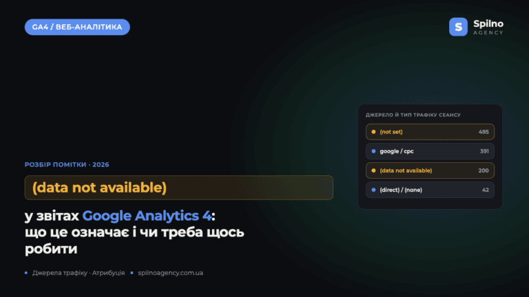 (data not available) в Google Analytics 4: що означає ця помітка у 2026 році