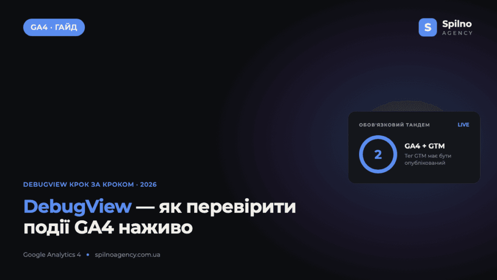 DebugView у GA4: як перевірити, що подія Google Analytics спрацювала
