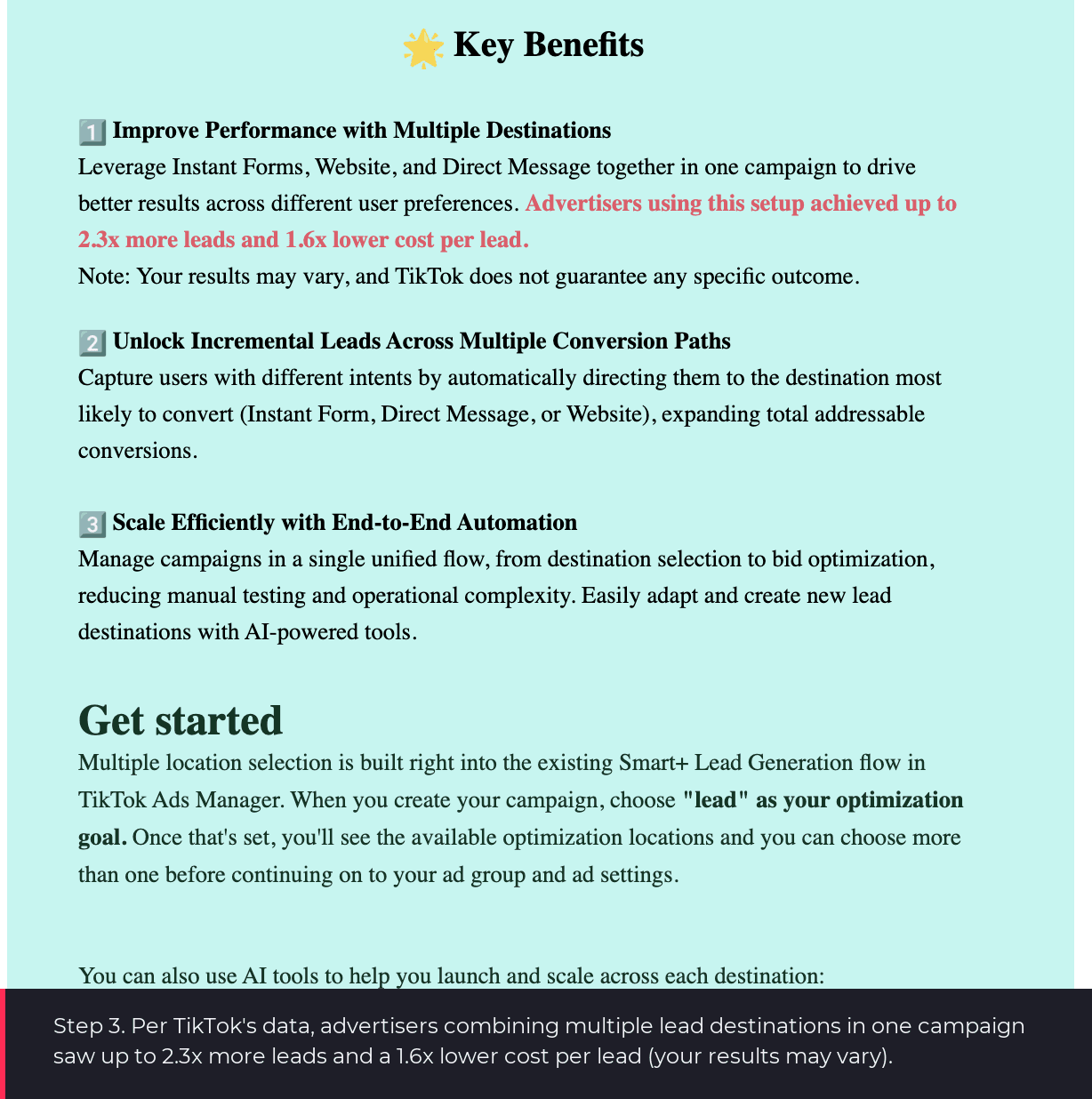 TikTok for Business: key benefits of Multiple Location Selection and how to get started with Smart+ Lead Generation